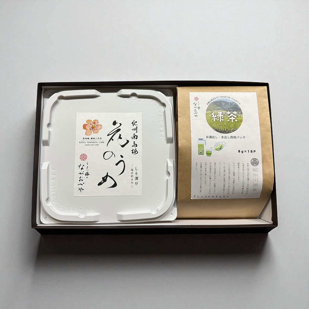 梅とお茶のじかん。花のうめ×川添緑茶 – 梅干の通販「梅干専門店